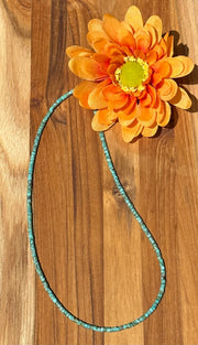 18 inch 3mm Turquoise Heishi Necklace