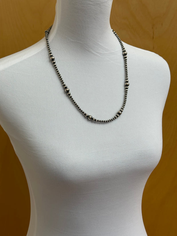 22" 4-8MM Navajo Style Pearl Necklace