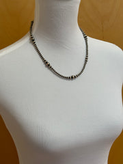 16" 4-8MM Navajo Style Pearl Necklace