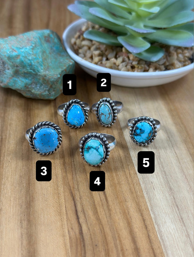 Kingman Turquoise Rings