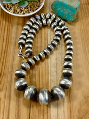 Handmade Sterling Silver Navajo Pearl Necklace