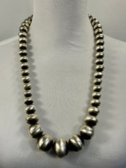 Handmade Sterling Silver Navajo Pearl Necklace