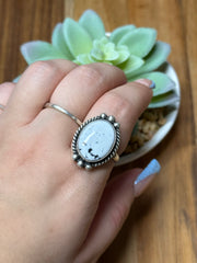 White Oval Ring