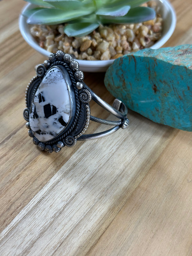 White Buffalo Spiral  Bracelet