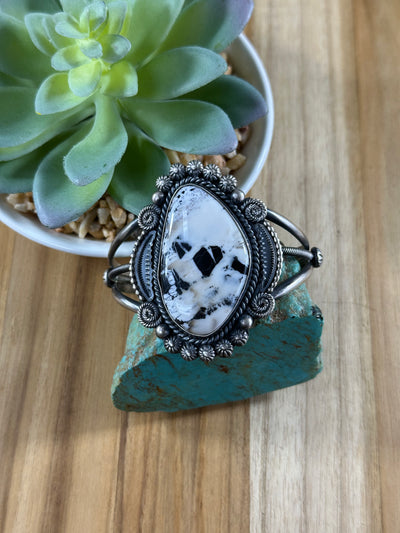 White Buffalo Spiral  Bracelet
