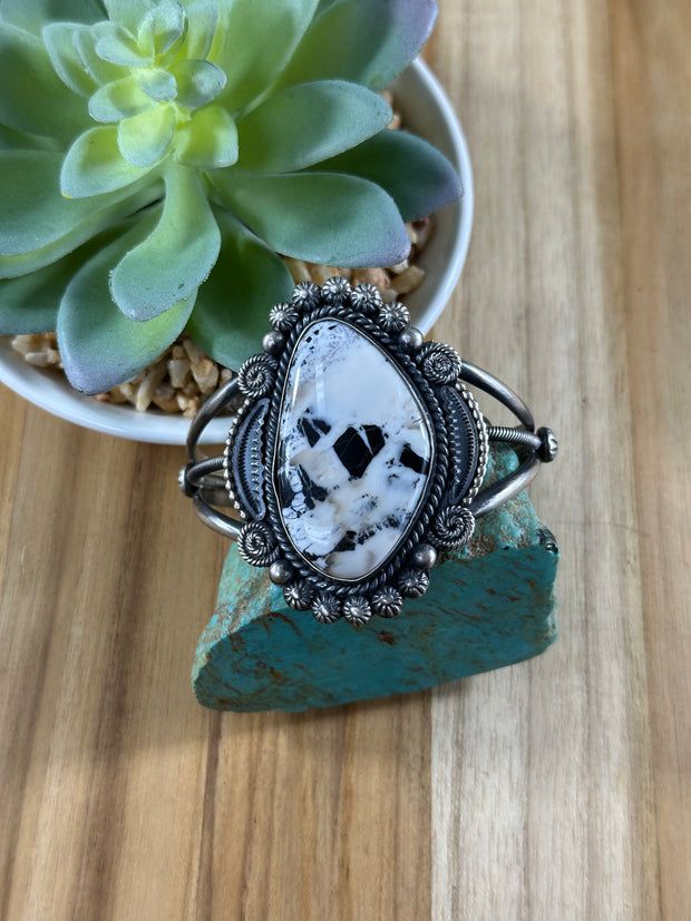 White Buffalo Spiral  Bracelet
