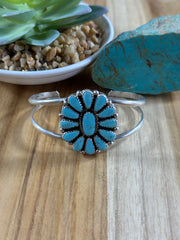 Kingman Turquoise Cluster Cuff
