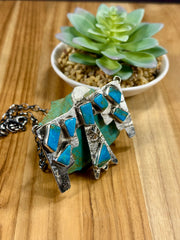 Kingman Turquoise Thunderbird Pendant Necklace