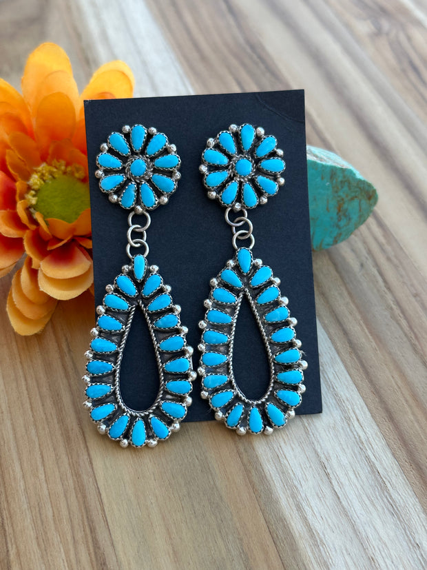 Turquoise online cluster earrings
