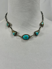 #8 Oval & Triangle Choker Necklace