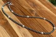 18 Inch Navajo Style Beads and Freshwater Pearls Necklace