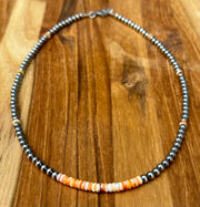 18 inch Navajo style Beads and Spiny Necklace