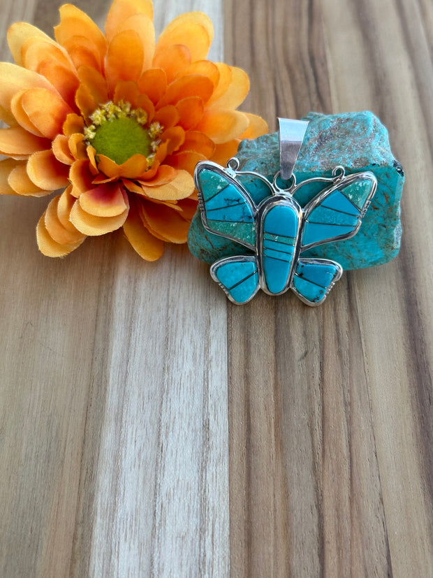 Turquoise Butterfly Pendant