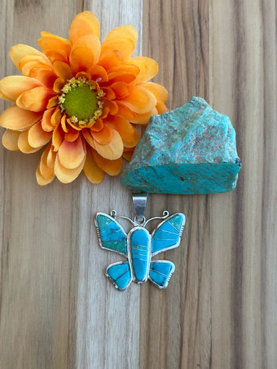 Turquoise Butterfly Pendant