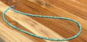 18 inch 3mm Turquoise Heishi Necklace