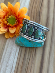 3 Stone Turquoise Cuff