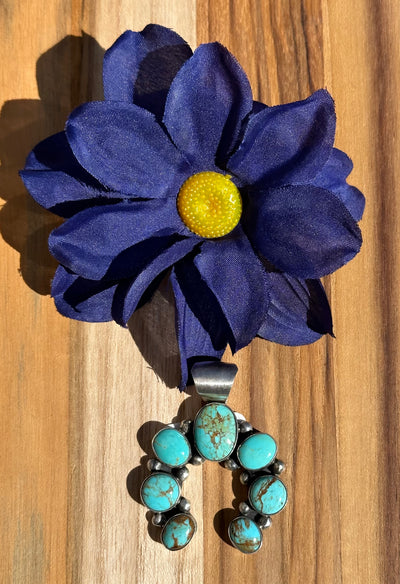 Kingman Turquoise Naja Pendant