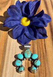 Kingman Turquoise Naja Pendant