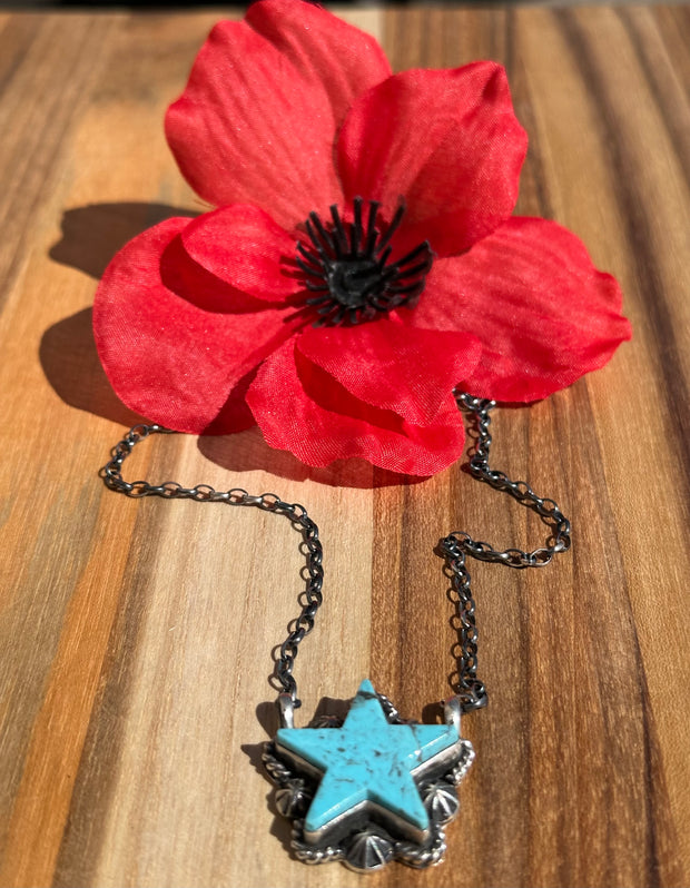 Kingman Turquoise Star Necklace