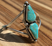 2 Stone Triangle Turquoise Bracelet