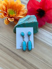 Kingman Turquoise Dangle Earrings