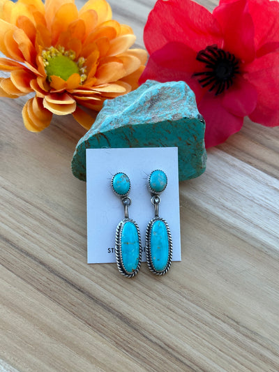 Kingman Turquoise Dangle Earrings