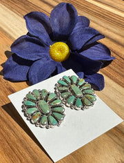 Kingman Turquoise Cluster Earrings