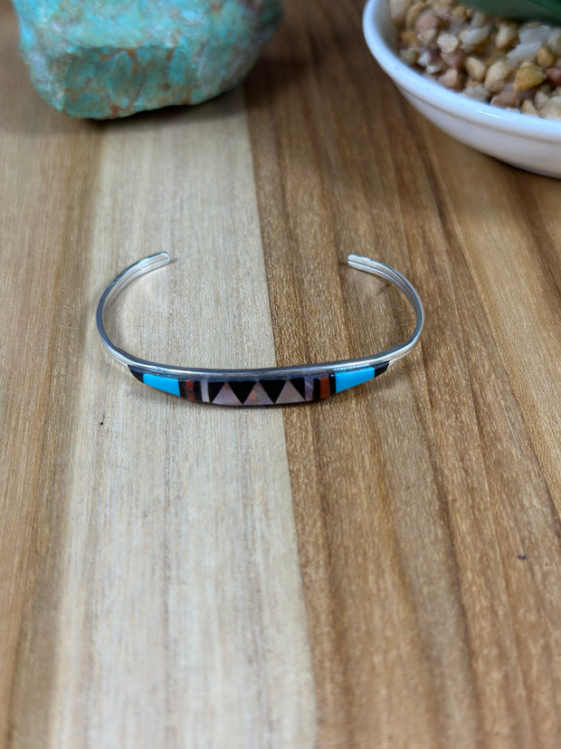 Multi Stone Inlay cuff