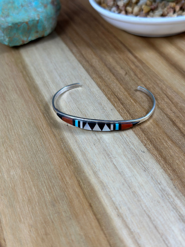 Multi Stone Inlay cuff