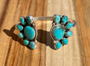 Half Cluster Turquoise Cuff