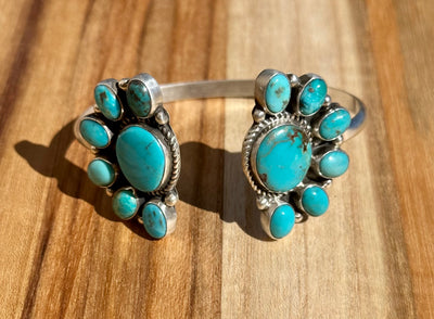 Half Cluster Turquoise Cuff