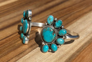 Half Cluster Turquoise Cuff