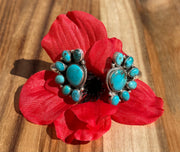 Half Cluster Turquoise Cuff