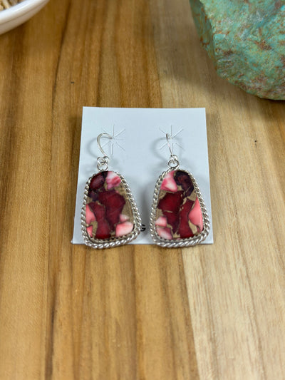 Dahlia Rose Dangle Earrings