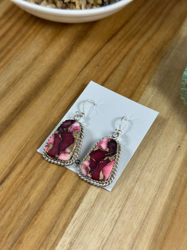 Dahlia Rose Dangle Earrings