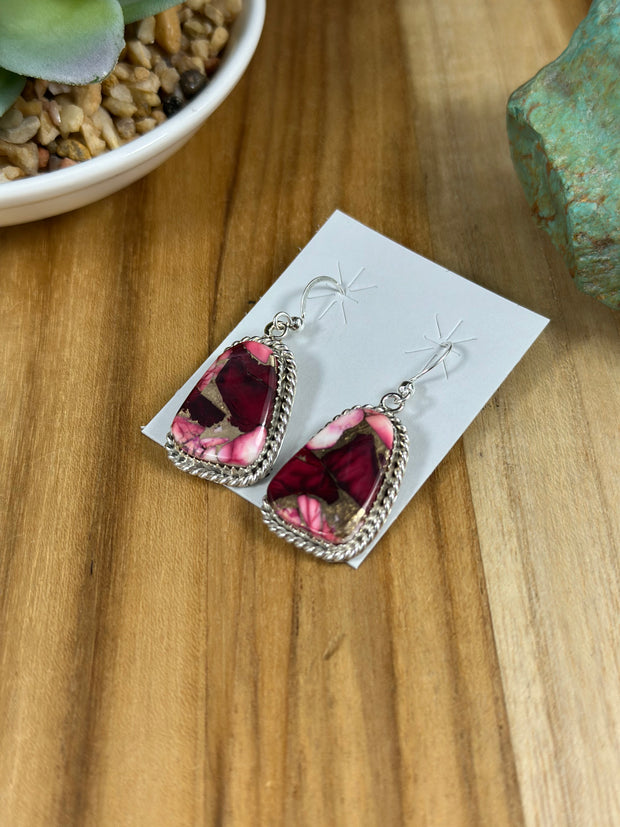 Dahlia Rose Dangle Earrings