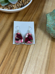 Dahlia Rose Dangle Earrings