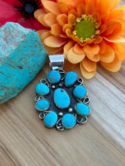 Kingman Turquoise Cluster Pendant