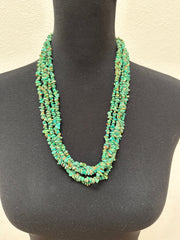 24 inch 5 strand Turquoise Chip Necklaces