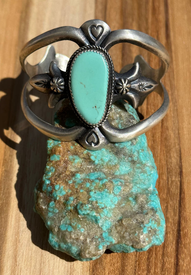 Turquoise Sand Cast Bracelet