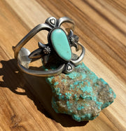 Turquoise Sand Cast Bracelet