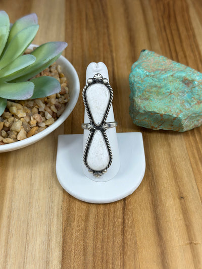 White Buffalo 2 Stone Ring