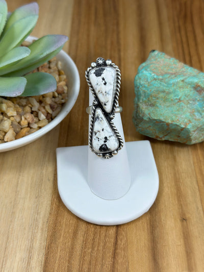 White Buffalo 2 Stone Ring