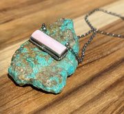 Pink Conch Bar Necklace