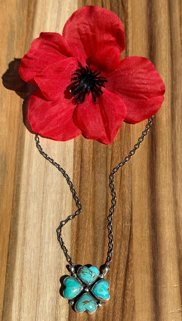 4 Leaf Clover Heart Necklace