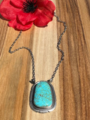 Turquoise Fixed Chain Necklace