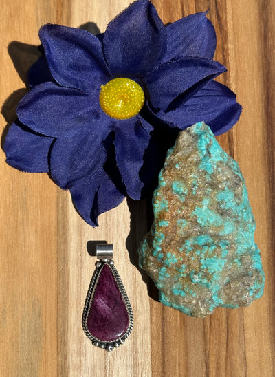 Purple Spiny Teardrop Pendant