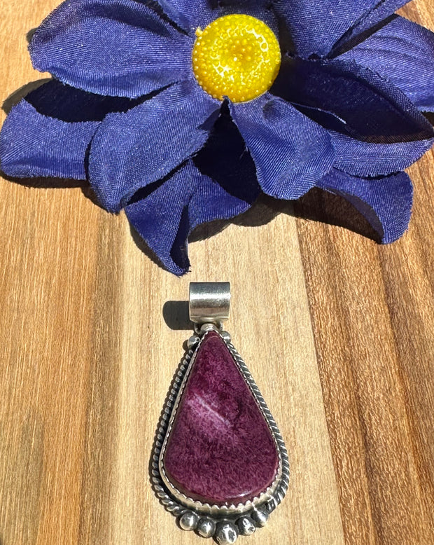 Purple Spiny Teardrop Pendant