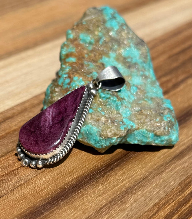 Purple Spiny Teardrop Pendant