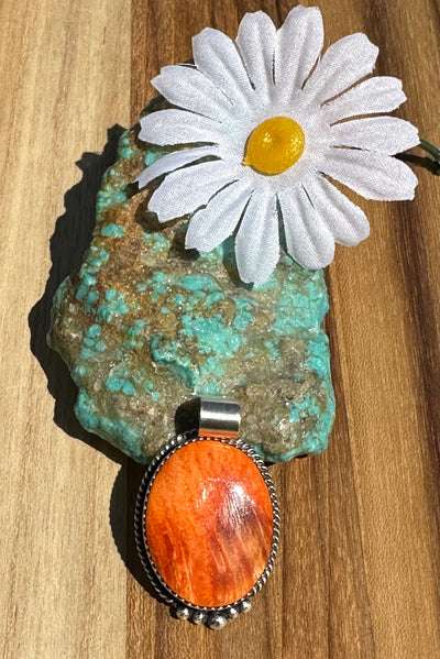 Orange Spiny Pendant